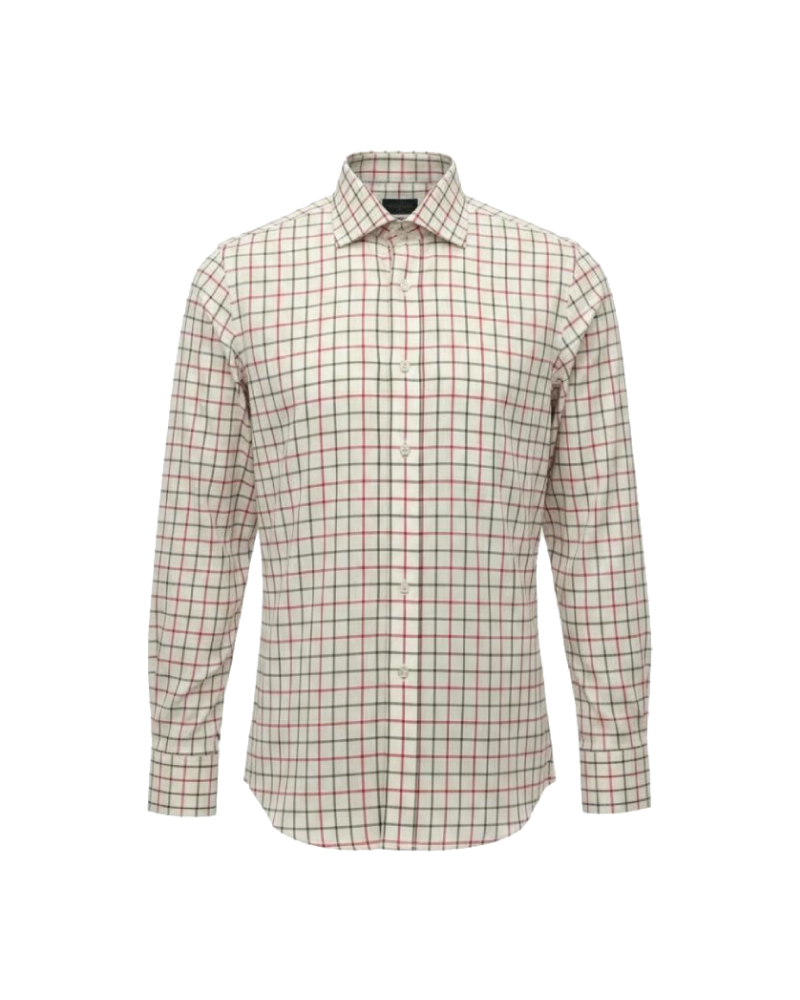 Camisa mirto verde y rosa